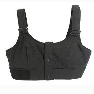Brobe Mastectomy Bra Post Surgery Front Closure Recovery Adjustable Black Bra